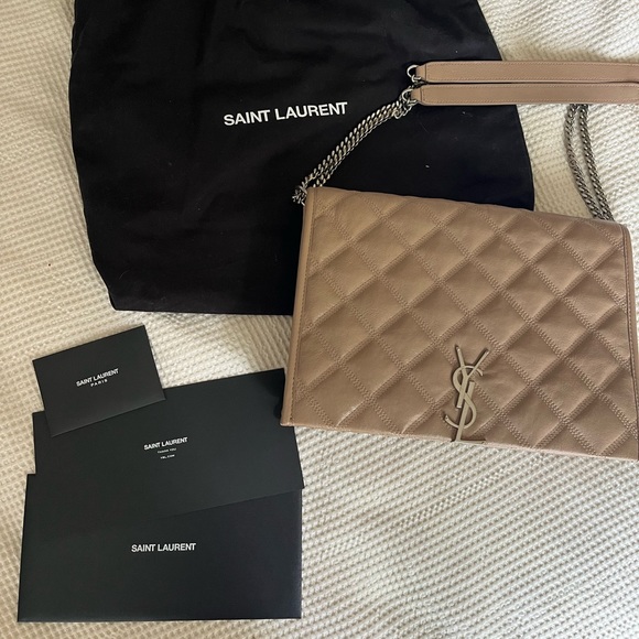 Saint laurent Becky quilted shoulder bag - Picture 9 of 9